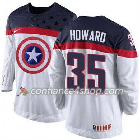 Maillot de Hockey Premier Olympic-USA Team Jimmy Howard #35 blanc - Homme