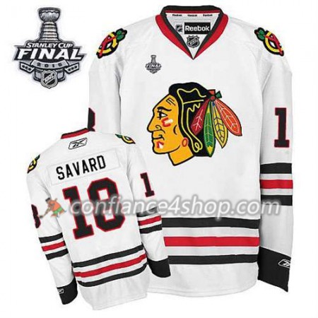 Maillot de Hockey Chicago Blackhawks Denis Savard #18 Extérieur blanc 2015 Stanley Cup - Homme