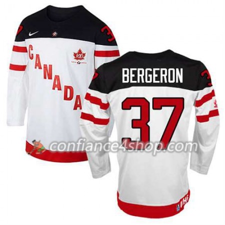 Maillot de Hockey Premier Olympic-Canada Team Patrice Bergeron #37 100th Anniversary blanc - Homme