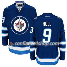 Reebok Maillot de Hockey Winnipeg Jets Bobby Hull #9 Domicile Bleu marin - Homme