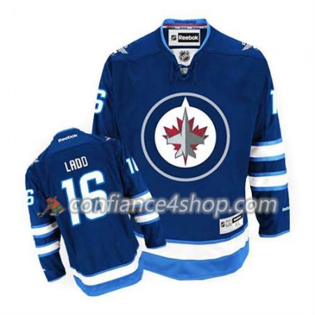 Reebok Maillot de Hockey Winnipeg Jets Andrew Ladd #16 Domicile Bleu marin - Homme