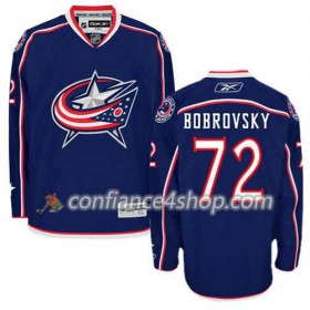 Reebok Maillot de Hockey Columbus Blue Jackets Sergei Bobrovsky #72 Domicile Bleu marin - Homme