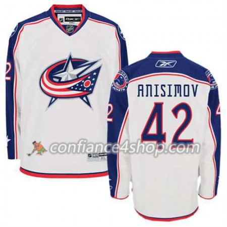 Reebok Maillot de Hockey Columbus Blue Jackets Artem Anisimov #42 Extérieur blanc - Homme