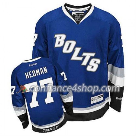 Reebok Maillot de Hockey Tampa Bay Lightning Victor Hedman #77 Third Bleu - Homme