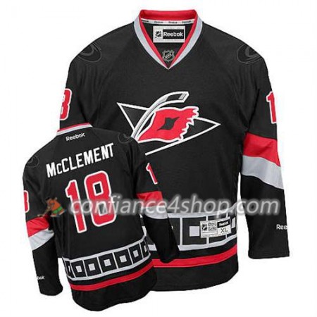 Reebok Maillot de Hockey Carolina Hurricanes Jay McClement #18 Third Noir - Homme