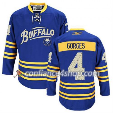 Reebok Maillot de Hockey Buffalo Sabres Josh Gorges #4 Third Bleu royal - Homme