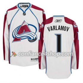 Reebok Maillot de Hockey Colorado Avalanche Semyon Varlamov #1 Extérieur blanc - Homme