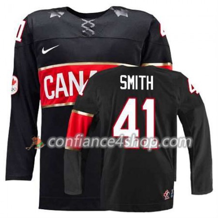 Maillot de Hockey Premier Olympic-Canada Team Mike Smith #41 Third Noir - Homme