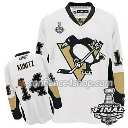 Reebok Maillot de Hockey Pittsburgh Penguins Chris Kunitz #14 blanc Extérieur 2016 Stanley Cup - Homme