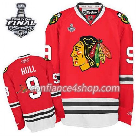 Maillot de Hockey Chicago Blackhawks Bobby Hull #9 Domicile rouge 2015 Stanley Cup - Enfant