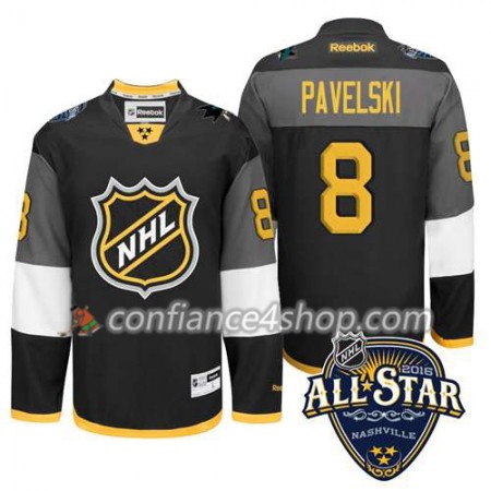 Maillot de Hockey 2016 All-Star San Jose Sharks Joe Pavelski #8 Noir - Homme