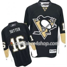 Reebok Maillot de Hockey Pittsburgh Penguins Brandon Sutter 16 Noir Domicile - Homme
