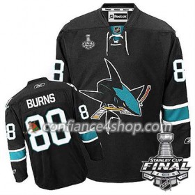 Reebok Maillot de Hockey San Jose Sharks Brent Burns #88 Noir Third 2016 Stanley Cup - Homme