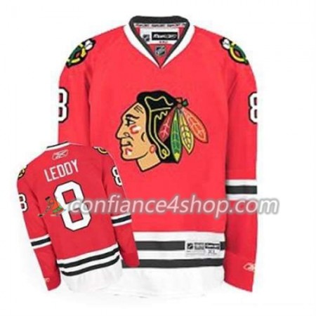 Reebok Maillot de Hockey Chicago Blackhawks Nick Leddy 8 rouge Domicile - Femme