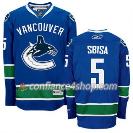 Reebok Maillot de Hockey Vancouver Canucks Luca Sbisa #5 Domicile Bleu marin - Homme