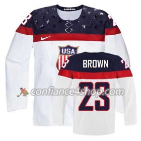 Maillot de Hockey Premier Olympic-USA Team Dustin Brown #23 blanc Domicile - Homme