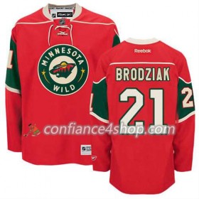 Reebok Maillot de Hockey Minnesota Wild Kyle Brodziak #21 Domicile rouge - Homme