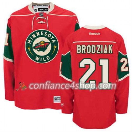 Reebok Maillot de Hockey Minnesota Wild Kyle Brodziak #21 Domicile rouge - Homme Reebok Maillot de Hockey Minnesota Wild Kyle Brodziak #21 Domicile rouge - Homme