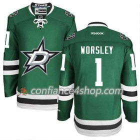 Reebok Maillot de Hockey Dallas Stars Gump Worsley #1 Domicile vert - Homme