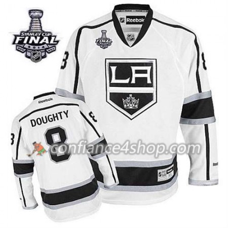 Maillot de Hockey Los Angeles Kings Drew Doughty #8 Extérieur blanc 2014 Stanley Cup - Homme