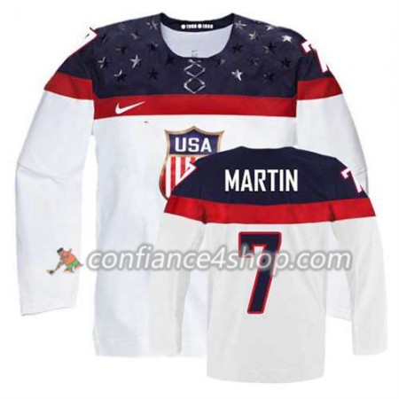 Maillot de Hockey Premier Olympic-USA Team Paul Martin #7 Domicile blanc - Femme