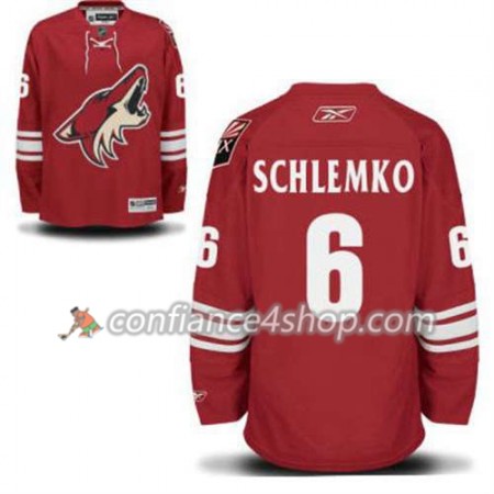 Reebok Maillot de Hockey Phoenix Coyotes David Schlemko 6 Rouge Domicile - Homme