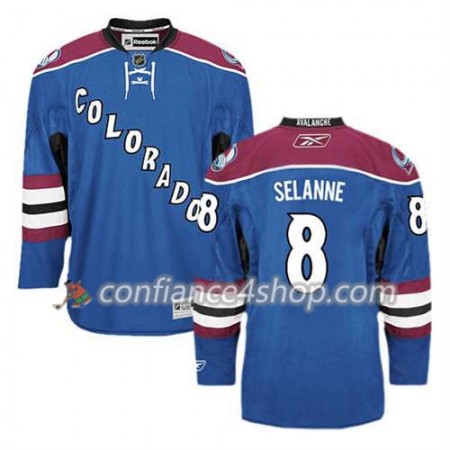 Reebok Maillot de Hockey Colorado Avalanche Teemu Selanne #8 Third Bleu - Homme