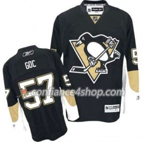 Reebok Maillot de Hockey Pittsburgh Penguins Marcel Goc 57 Noir Domicile - Homme