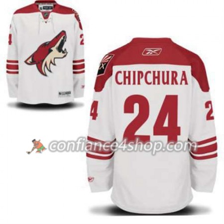 Reebok Maillot de Hockey Phoenix Coyotes Kyle Chipchura 24 Blanc Extérieur - Homme