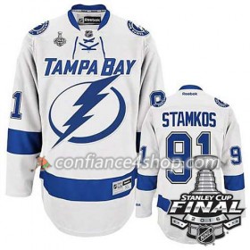 Reebok Maillot de Hockey Tampa Bay Lightning Steven Stamkos #91 blanc Extérieur 2016 Stanley Cup - Homme
