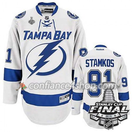 Reebok Maillot de Hockey Tampa Bay Lightning Steven Stamkos #91 blanc Extérieur 2016 Stanley Cup - Homme
