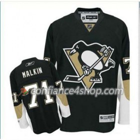 Reebok Maillot de Hockey Pittsburgh Penguins Evgeni Malkin 71 Noir Domicile - Homme