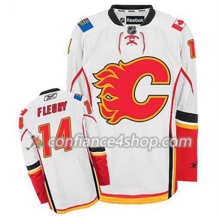 Reebok Maillot de Hockey Calgary Flames Theoren Fleury #14 Extérieur blanc - Homme