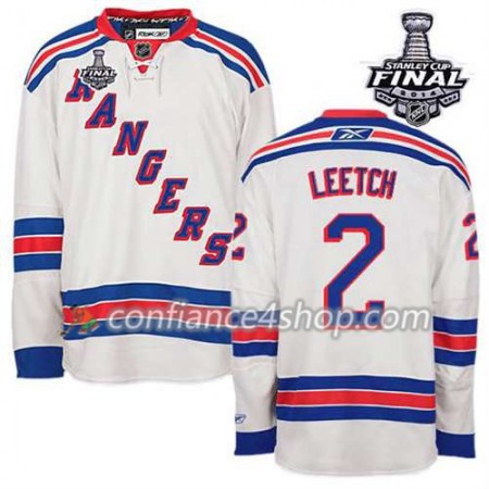 Maillot de Hockey New York Rangers Brian Leetch #2 Extérieur blanc 2014 Stanley Cup - Homme Maillot de Hockey New York Rangers Brian Leetch #2 Extérieur blanc 2014 Stanley Cup - Homme
