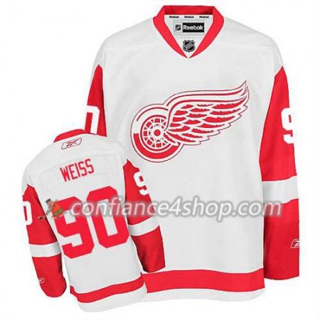 Reebok Maillot de Hockey Detroit Red Wings Stephen Weiss #90 Extérieur blanc - Homme