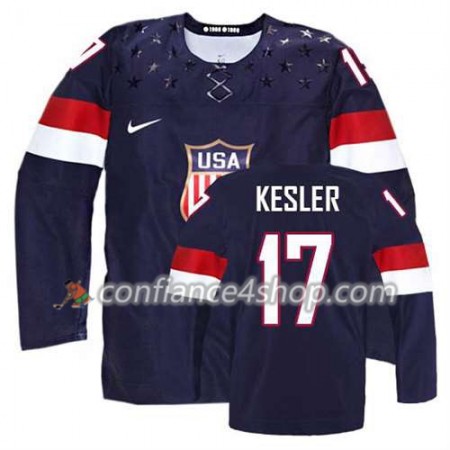 Maillot de Hockey Premier Olympic-USA Team Ryan Kesler #17 Extérieur Noir - Femme