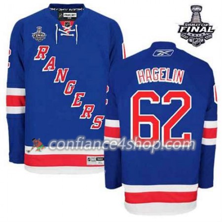 Maillot de Hockey New York Rangers Carl Hagelin #62 Domicile Bleu royal 2014 Stanley Cup - Homme