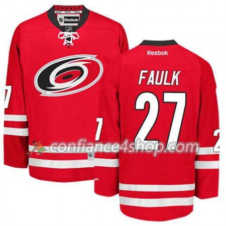Reebok Maillot de Hockey Carolina Hurricanes Justin Faulk #27 Domicile rouge - Homme