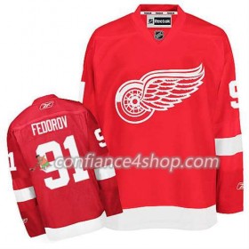 Reebok Maillot de Hockey Detroit Red Wings Sergei Fedorov #91 Domicile rouge - Homme