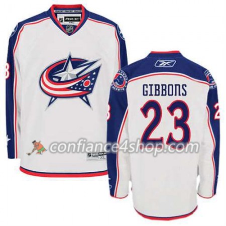 Reebok Maillot de Hockey Columbus Blue Jackets Brian Gibbons #23 Extérieur blanc - Homme