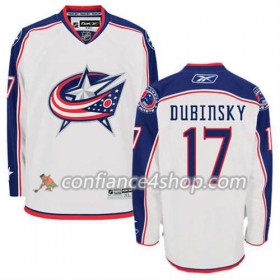 Reebok Maillot de Hockey Columbus Blue Jackets Brandon Dubinsky #17 Extérieur blanc - Homme