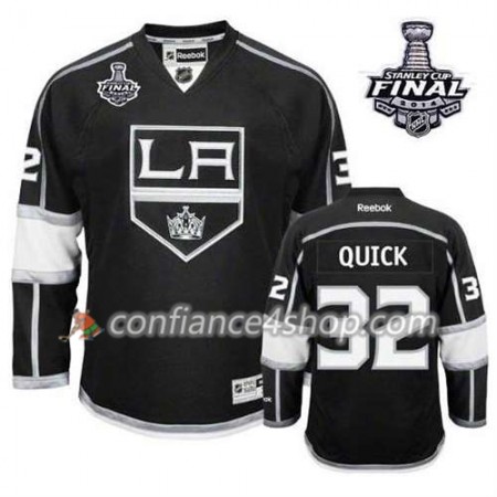 Maillot de Hockey Los Angeles Kings Jonathan Quick #32 Domicile Noir 2014 Stanley Cup - Homme