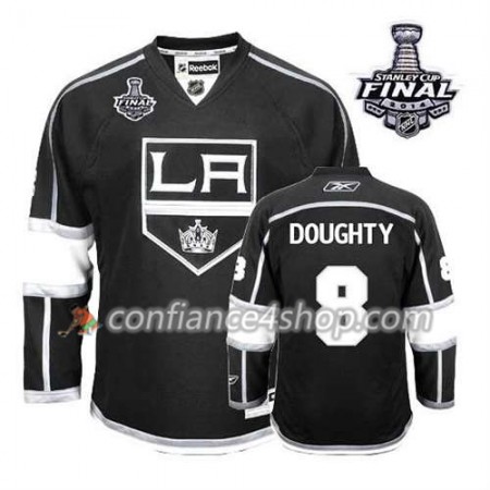Maillot de Hockey Los Angeles Kings Drew Doughty #8 Domicile Noir 2014 Stanley Cup - Homme