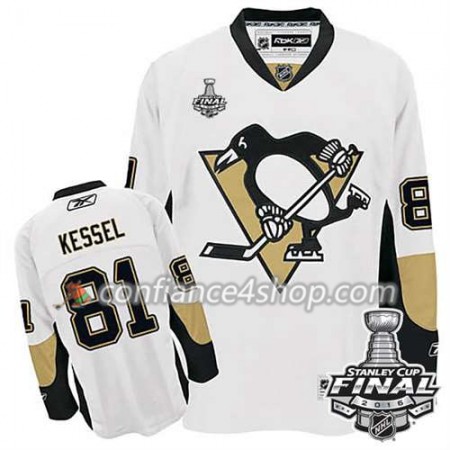 Reebok Maillot de Hockey Pittsburgh Penguins Phil Kessel #81 blanc Extérieur 2016 Stanley Cup - Homme