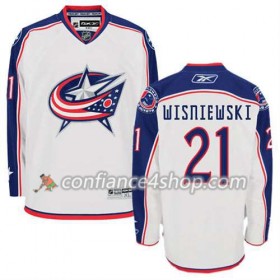 Reebok Maillot de Hockey Columbus Blue Jackets James Wisniewski #21 Extérieur blanc - Homme