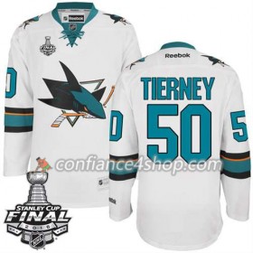 Reebok Maillot de Hockey San Jose Sharks Chris Tierney #50 blanc Extérieur 2016 Stanley Cup - Homme