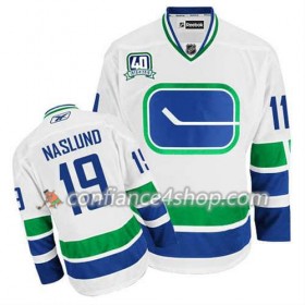 Reebok Maillot de Hockey Vancouver Canucks Markus Naslund #19 Third 40TH blanc - Homme