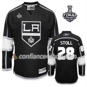 Maillot de Hockey Los Angeles Kings Jarret Stoll #28 Domicile Noir 2014 Stanley Cup - Homme