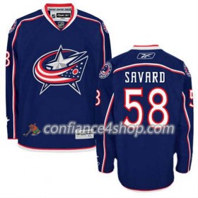 Reebok Maillot de Hockey Columbus Blue Jackets David Savard #58 Domicile blanc - Homme
