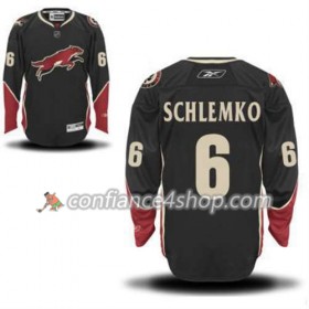Reebok Maillot de Hockey Phoenix Coyotes David Schlemko 6 Noir Third - Homme